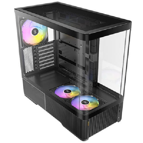Antec C6 Curve ARGB, Mid Tower ATX case, tempered glass, 3 ARGB PWM fans, USB-C 10Gbps, GPU â¤450mm, CPU â¤180mm, 360mm radiator support