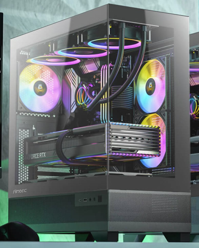 Antec SI CX700RGB USB-C, Seamless View 6x RGB Fans. 4mm Glass, Tool Free Panels. Vertical Cooling, Gaming Case Limited stock Deal( LS)