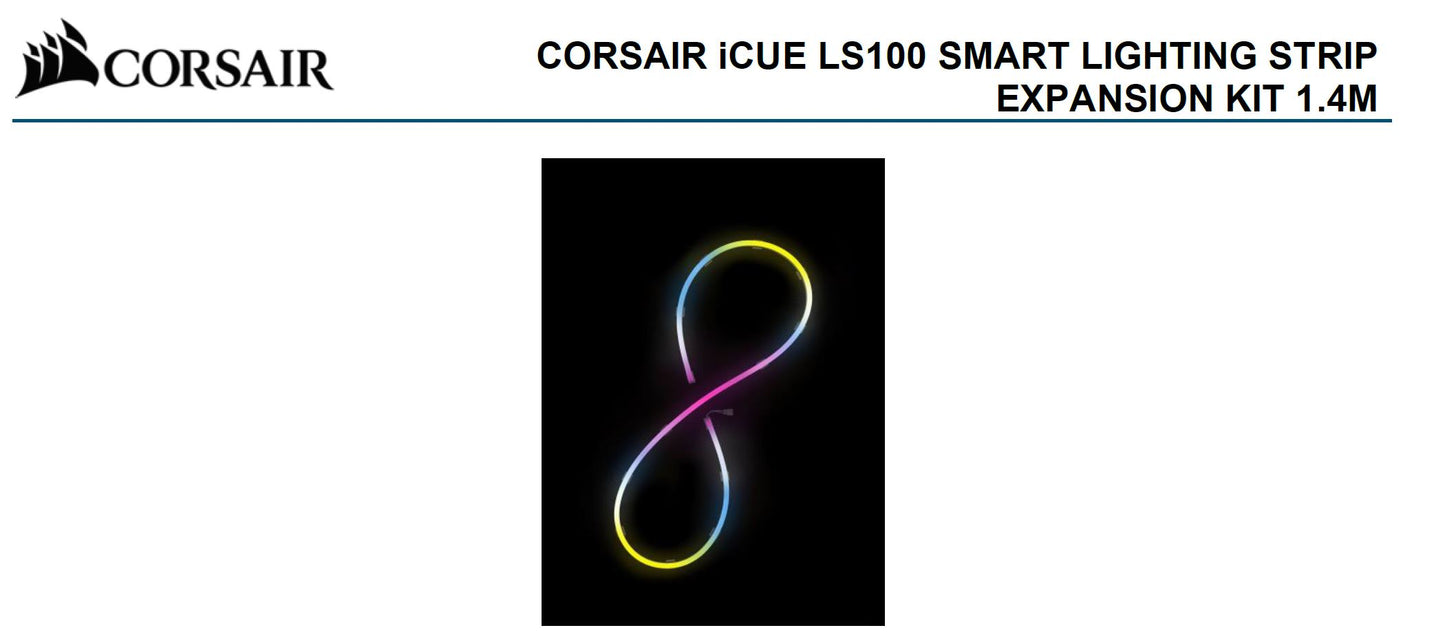 Corsair iCUE LS100 Smart Lighting Strip Expansion Kit 1x 1.4 Meter 84 Individually Addressable LED.