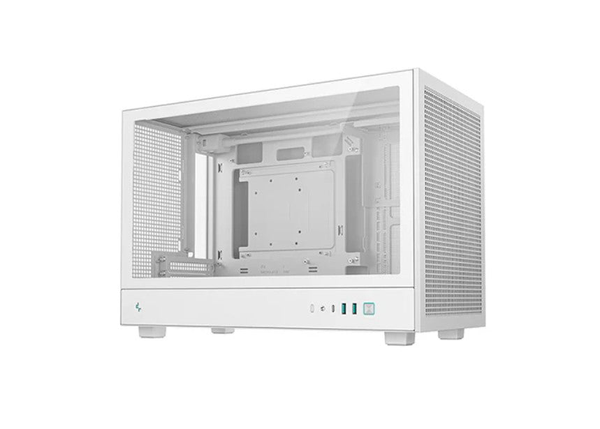 DeepCool CH260 WH M-ATX Case, Extremely Portable Sizeï¼Abundant Airflow Ventilationï¼Mesh and Glass panelsï¼Up to 360mm Liquid Cooling