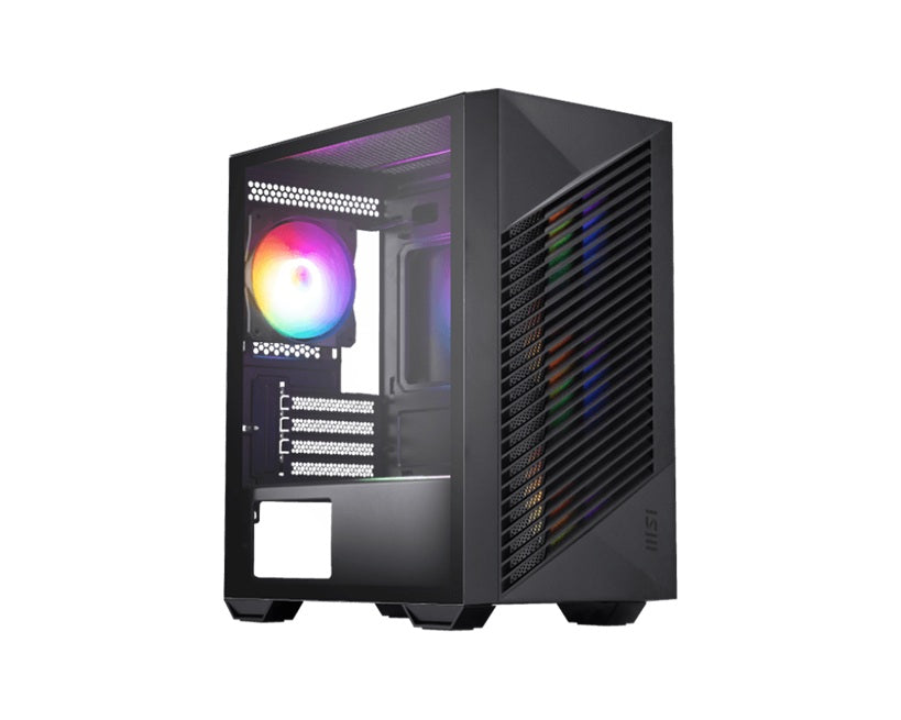 MSI PRO FORGE M050A Mini-Tower, mATX/ITX, GPU 300mm, CPU 160mm, PSU 170mm, 4 slots, 4ÃRGB fans, 2Ã2.5', 2Ã3.5', 120/240mm top rad, 388Ã200Ã423mm