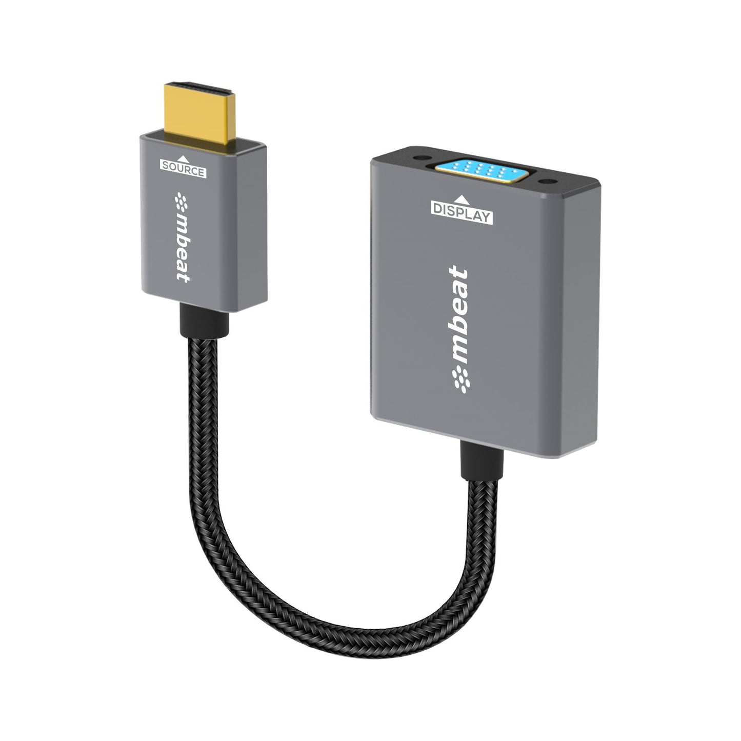 mbeat® Tough Link HDMI to VGA Adapter HDMI Support Version: 2.1 Cable Length: 15cm Up to 1080p@60Hz (1920Ã1080).Package Weight: 61.7g