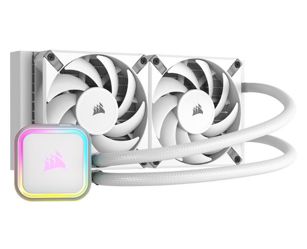 Corsair iCUE H100i RGB ELITE Liquid CPU Cooler - Dynamic RGB, AF Elite high Airflow Fans, Zero RPM mode, White Easy Tooless USB-C Installation