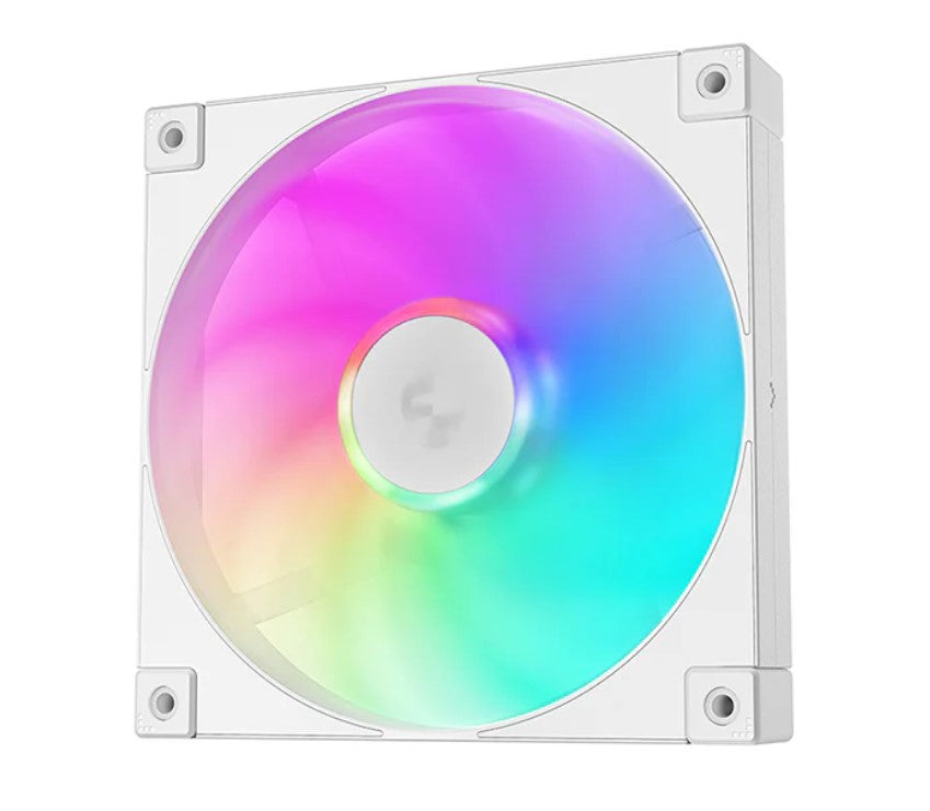 DeepCool FD14 ARGB WHITE Performance 140mm Case Fans ,4-pin PWM, 400-1650 RPM, Hydro Bearing, Addressable RGB LED