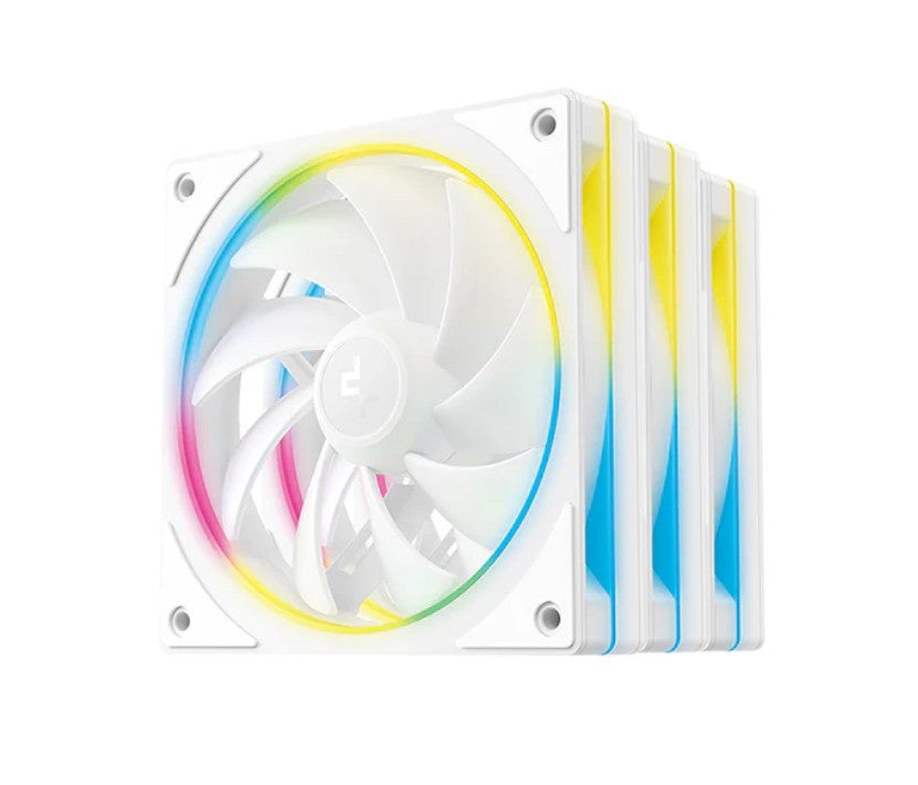 DeepCool FL12 SE WH 3 Pack 120mm Performance ARGB Fans , Hydro Bearing 120Ã120Ã25 mm(LÃWÃH)