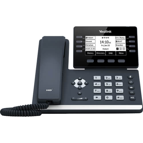 *LS Yealink SIP-T53W, 12 Line IP HD Phone, 3.7' 360 x 160 greyscale screen, HD voice, Dual Gig Ports, Built in Bluetooth and WiFi, USB 2.0 Port, SBC R