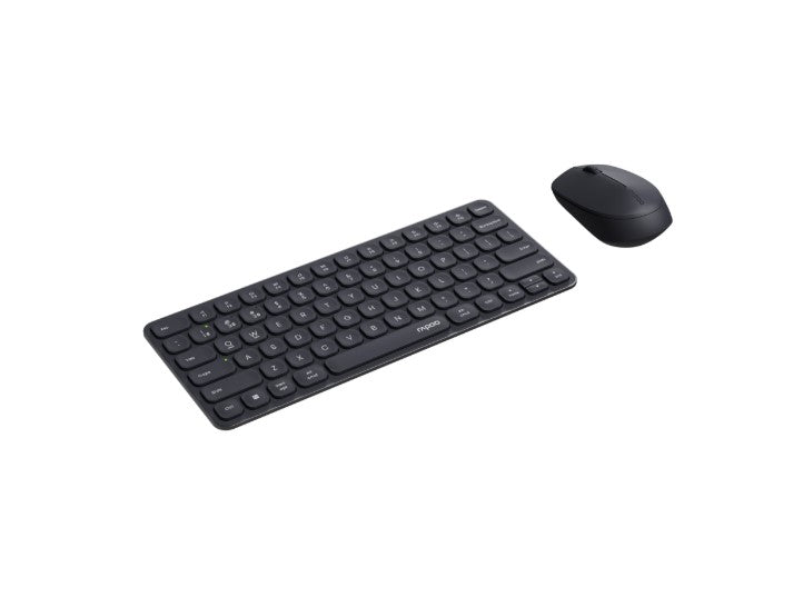 RAPOO X9010M Multi-mode Aluminium Base, Wireless Ultra-slim Combo Set, up to 12 Months Battery, Bluetooth or 2.4Ghz. Office Business Retail Grey