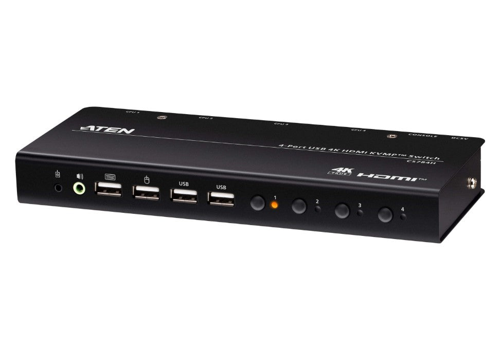 Aten 4-Port USB 4K HDMI KVMP⢠Switch (Cables included)