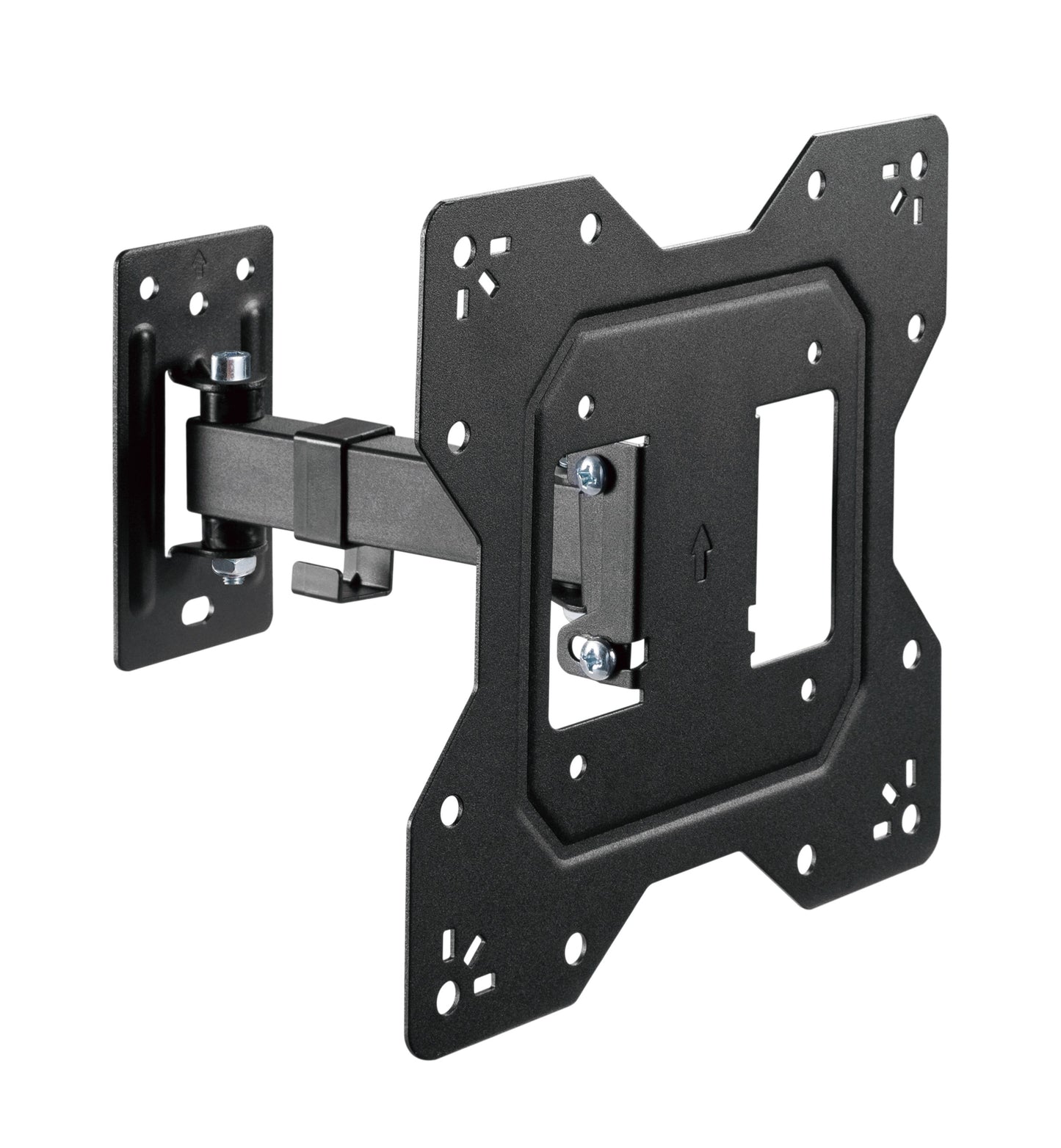 BrateckEconomical Full-Motion TV Wall Mount For 23'-43' Fit Curved TV up to 30KG, VESA 100x100,100x200,200x100,200x200 Fine Texture Black (LS)