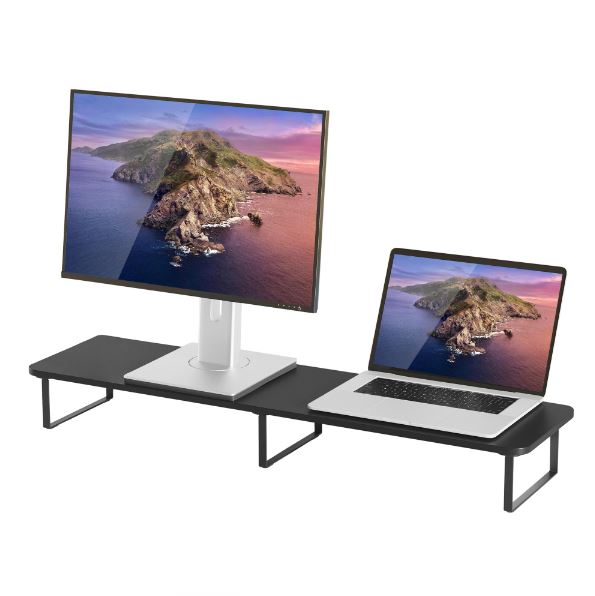 mbeat® activiva Black Dual Monitor Riser Dimensions:1000mm à 260mm à 122mm Fit Screen Size:13'~32' Package Weight:3.5kg