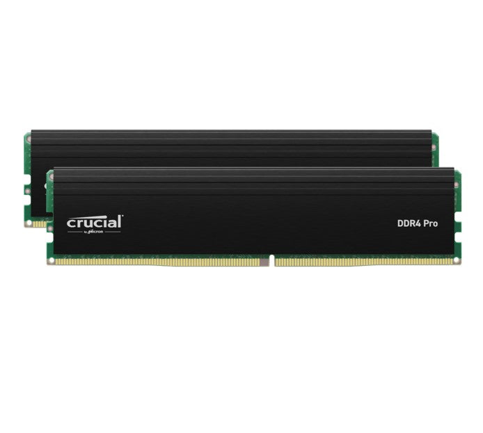 Crucial Pro 32GB (2x16GB) DDR4 UDIMM 3200MHz CL22 Black Heat Spreader Support Intel XMP AMD Ryzen Desktop PC Gaming Memory