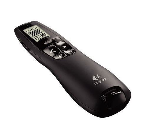 Logitech R800 Laser Presentation Remote LCD display time tracking 30m Range, 2.4GHz Instuitive slideshow controls ~MILT-R700PRO 910-003508