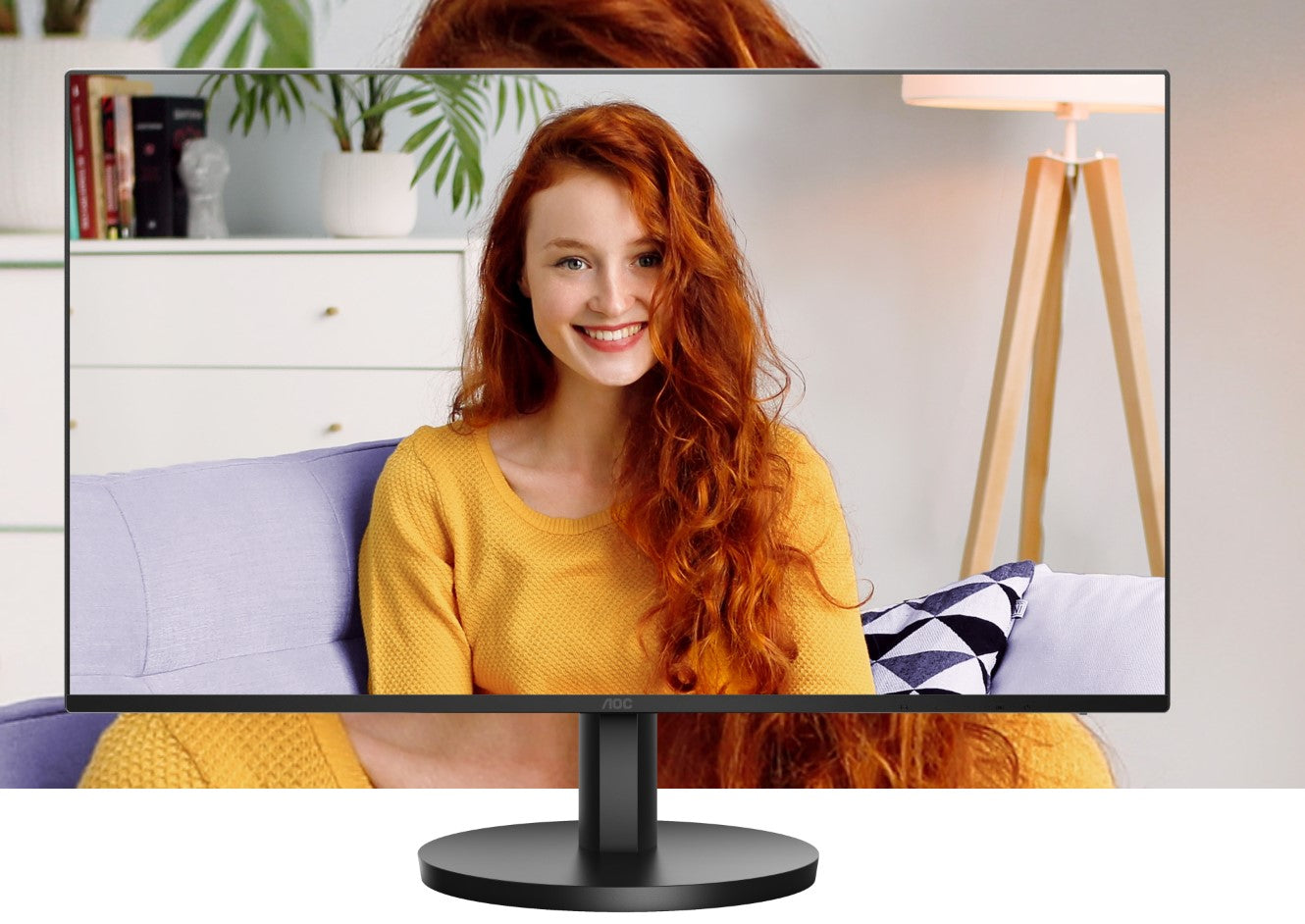 AOC 23.8' IPS 1ms 100hz, Ultra Slim, Speakers, Flicker Free, FHD 1080, VGA, HDMI. VESA 100 x 100, Earphone.Low Blue, Office Home Monitor