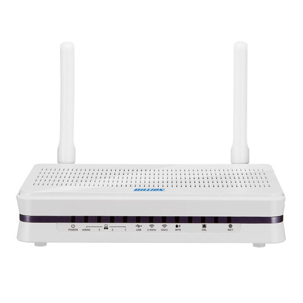 Billion BiPAC8207AX V/ADSL2+ Wi-Fi 6 AX1500 VPN Firewall Router, Dual-band Wireless Access Point And 4-port Gigabit Ethernet LAN, White
