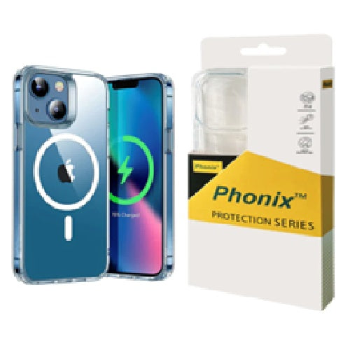 Phonix Apple iPhone 17e / iPhone 16e / iPhone15 / iPhone 14 / iPhone 13 (6.1') Clear Rock Shockproof Case With MagSafe - Ultra-thin,10 Years Warranty