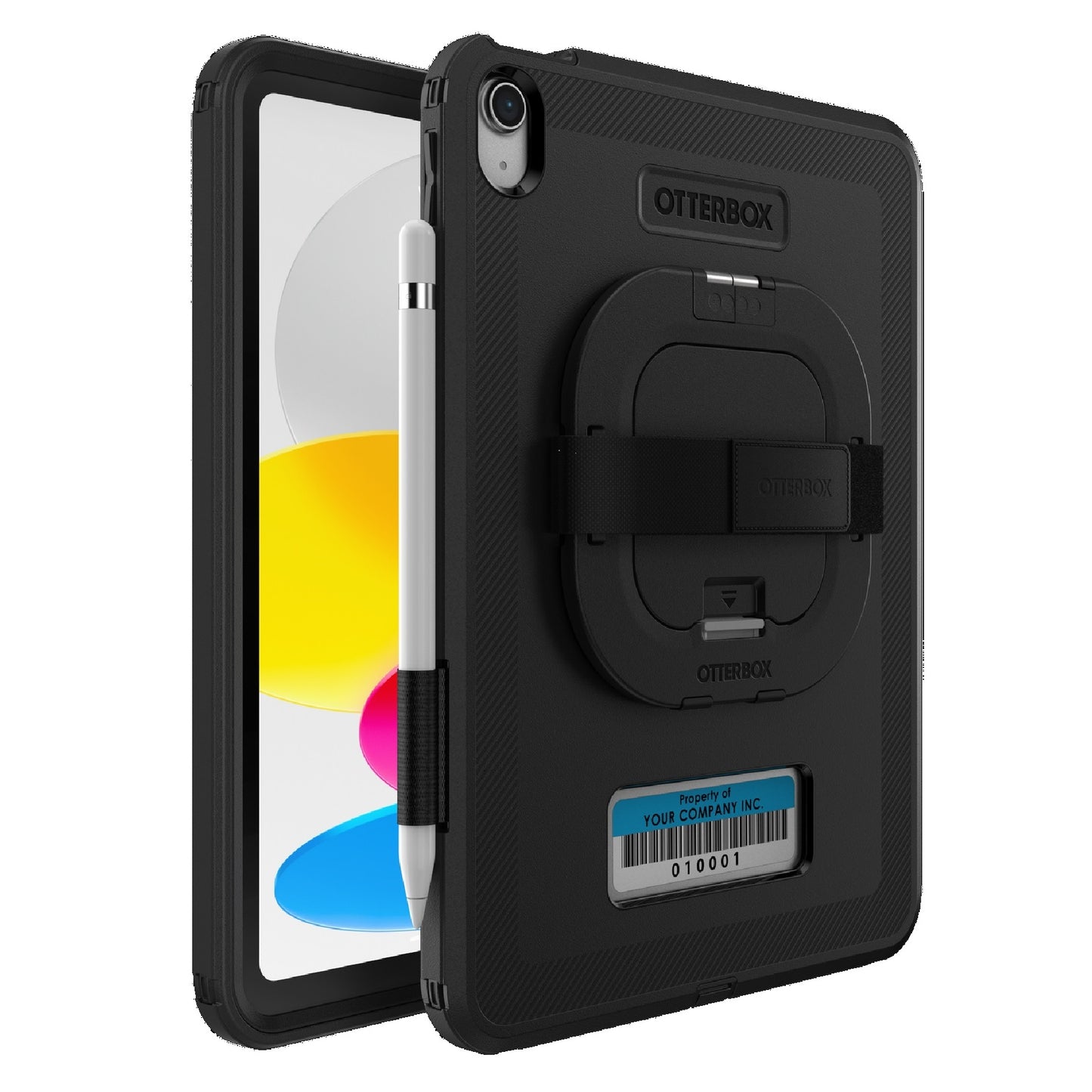 OtterBox Rugged Defender Apple iPad (11') (A16) (11th Gen) / iPad (10.9') (10th Gen) Kickstand Case - Black - No Retail Packaging - (77-95020)