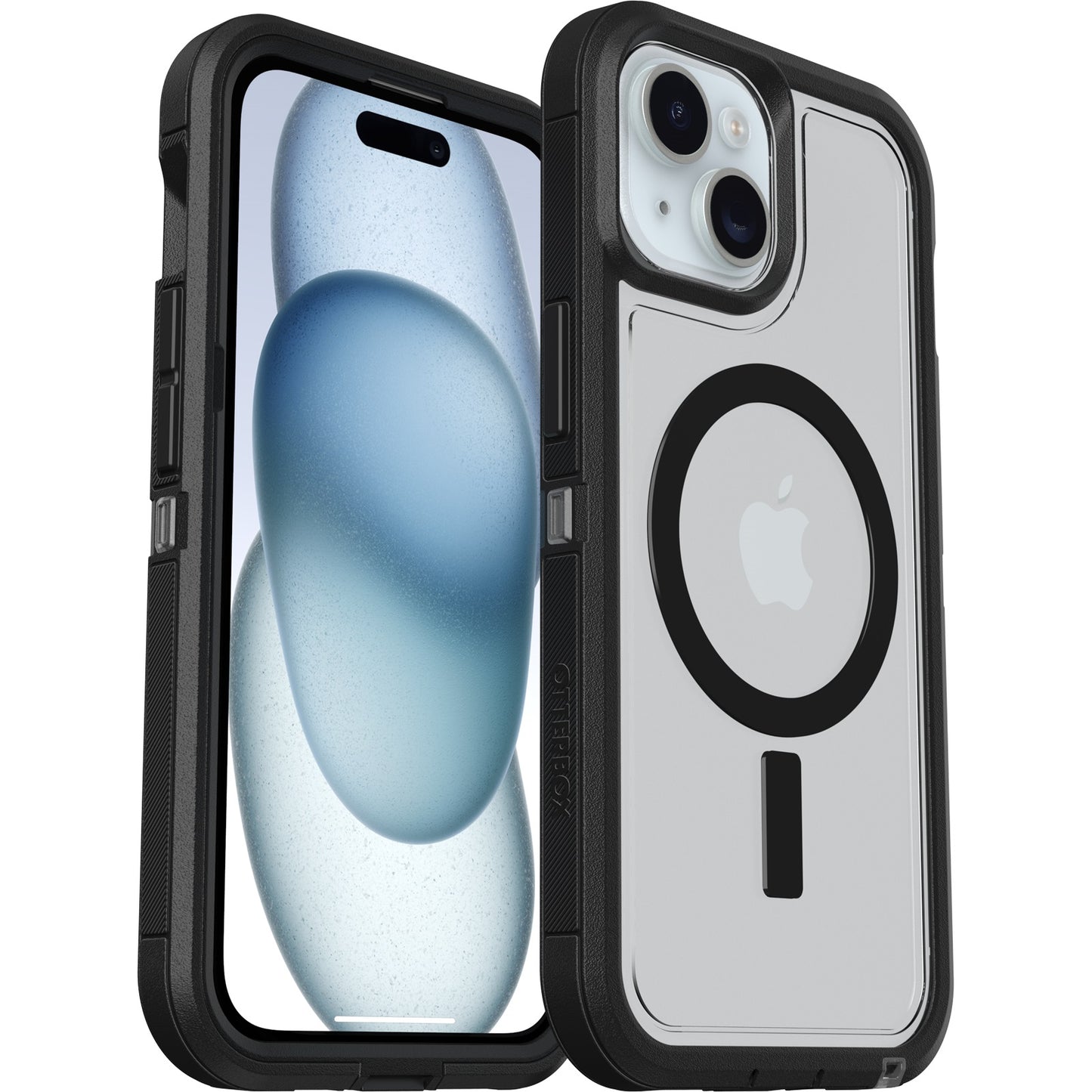 OtterBox Defender XT Clear MagSafe Apple iPhone 17e / iPhone 16e / iPhone 15 / iPhone 14 / iPhone 13 (6.1') Case Dark Side (Clear/Black),7 Years Warr