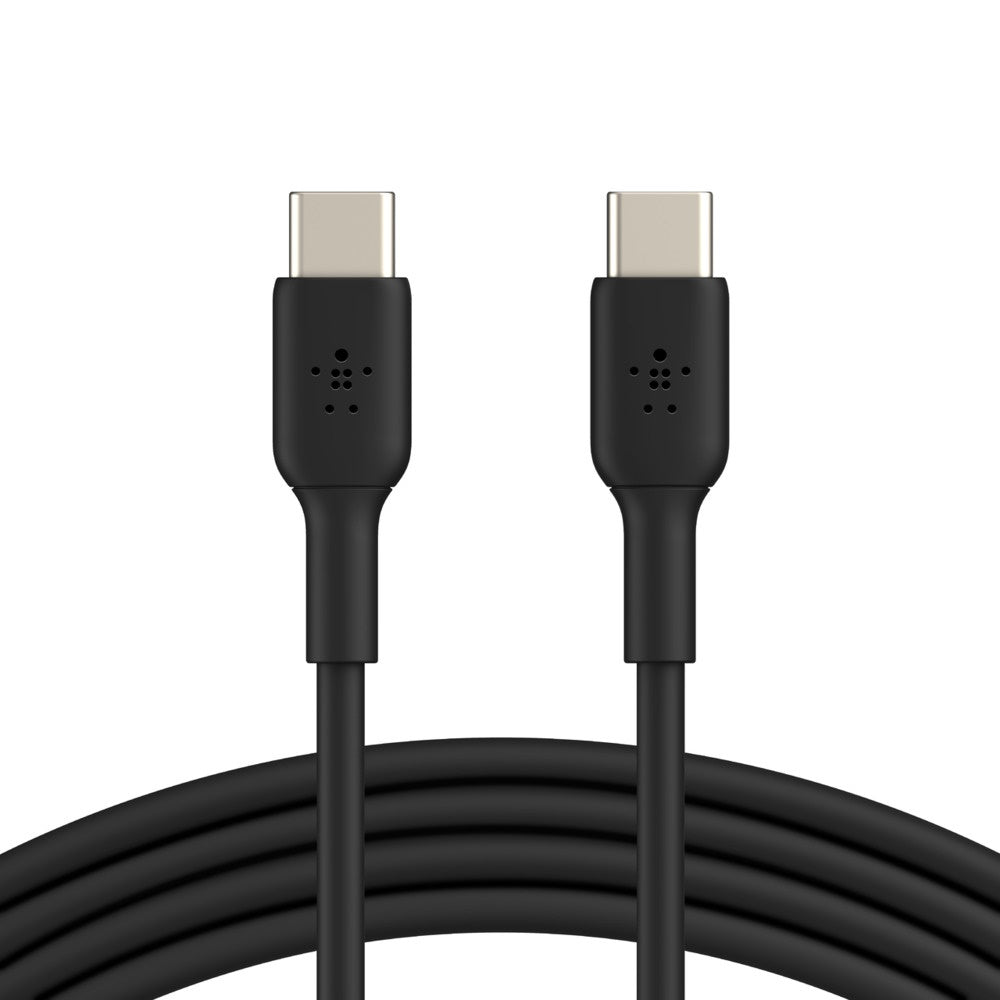 Belkin BoostCharge USB-C to USB-C Cable (1m/3.3ft) - Black (CAB003bt1MBK), 480Mbps, 8K+ Bend, Samsung Galaxy, iPad, MacBook, Google, 2 Years Warranty