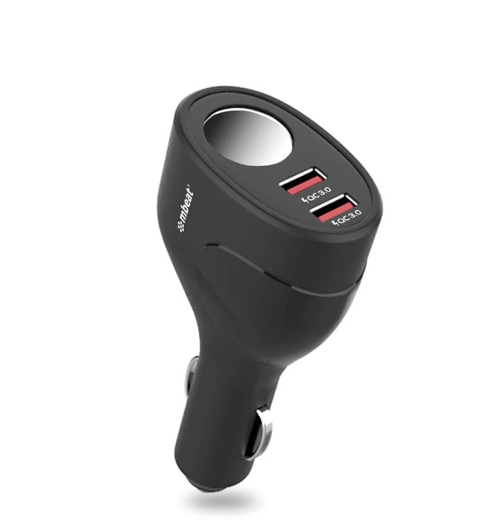 mbeat® Gorilla Power Dual Port QC3.0 Car Charger and Cigarette Lighter Extender features built-in over heat Package ï¼LSï¼