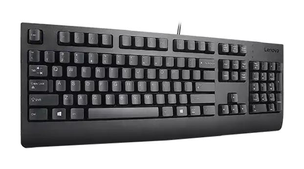 LENOVO Preferred Pro II USB Keyboard Black 3-zone layout Plunger domed switch keys Adjustable tilt legs US English