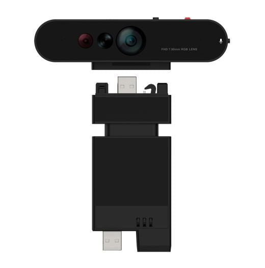 LENOVO ThinkVision MC60 (S) Monitor Webcam 1080p IR & RGB dualâsensor Adjustable FOV: 65°-90° AI enhance noiseâcancelling MIC Physical privacy shutter