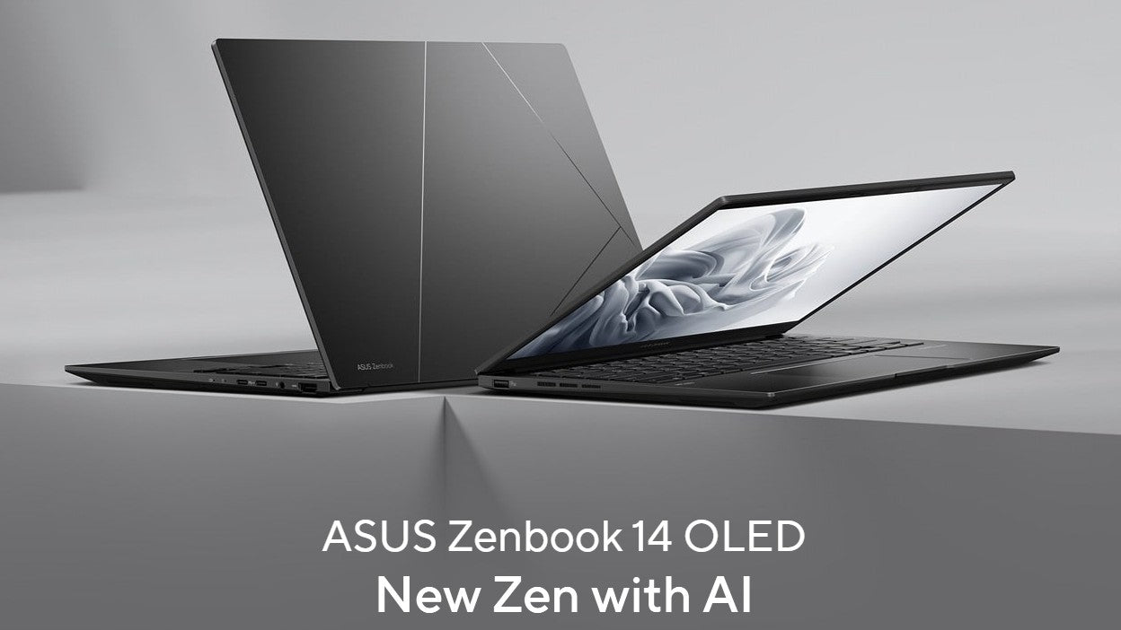 ASUS ZenBook 14 14' 3K OLED AMD Ryzen R7-8840HS + Ryzen AI, 16GB DDR5 1TB Windows 11 Home Radeon Graphics ErgoSense KB Touchpad 180° Hinge 1.2kg 1yr