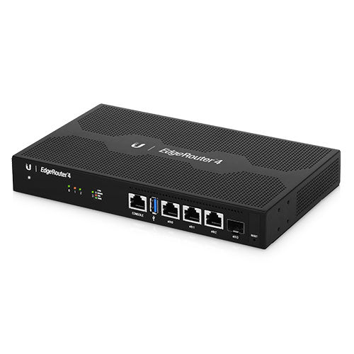 Ubiquiti EdgeRouter 4 - 3Port Gigabit Router, 1 SFP Port- 1GHz Quad Core Processor - 1GB RAM, 2Yr Warr