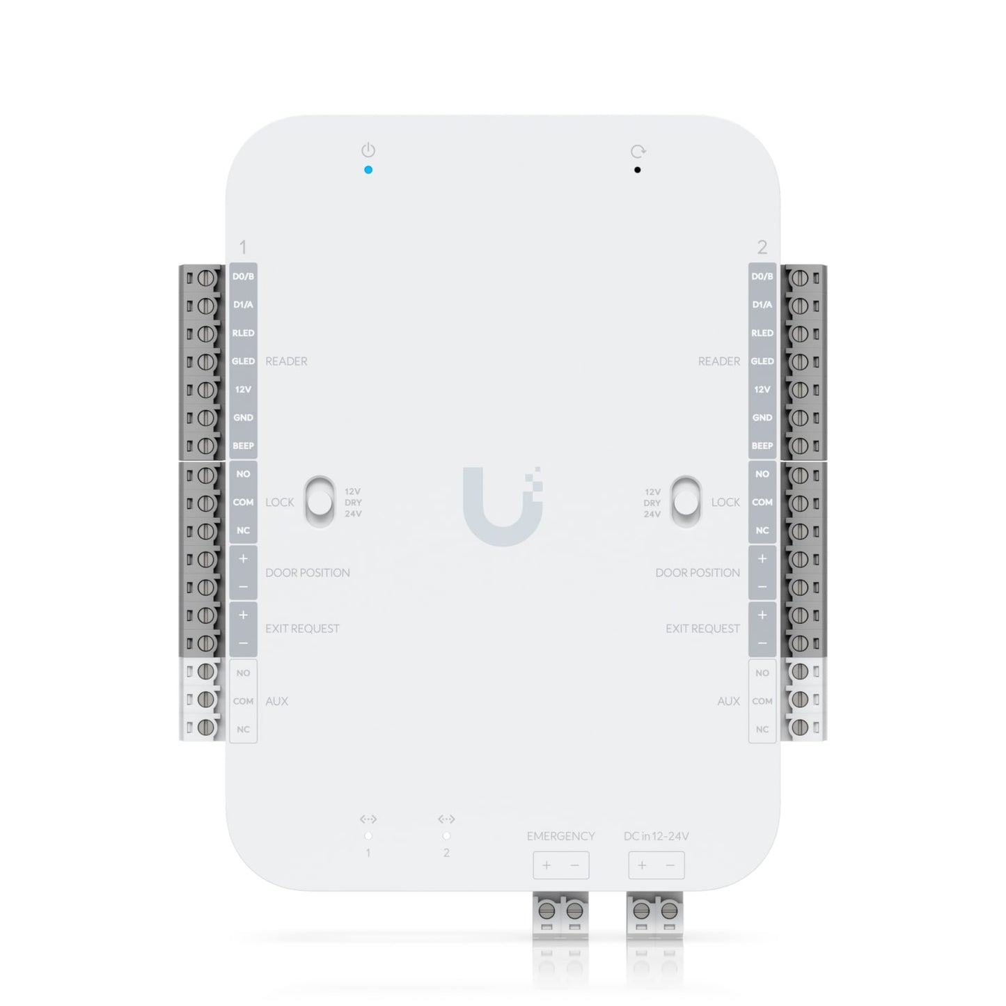 Ubiquiti Retrofit Hub, DC-powered Hub Supports Wiegand And OSDP Readers, Provides Entry And Exit Control For Up To Two Doors *Avail for Deal Reg*