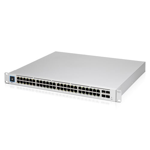 Ubiquiti UniFi 48-port Managed Gigabit Layer2 & Layer3 Switch, Auto-sensing 802.3at PoE+ & 802.3bt PoE, SFP+, Touch Display, 600W GEN2, 2Yr Warr