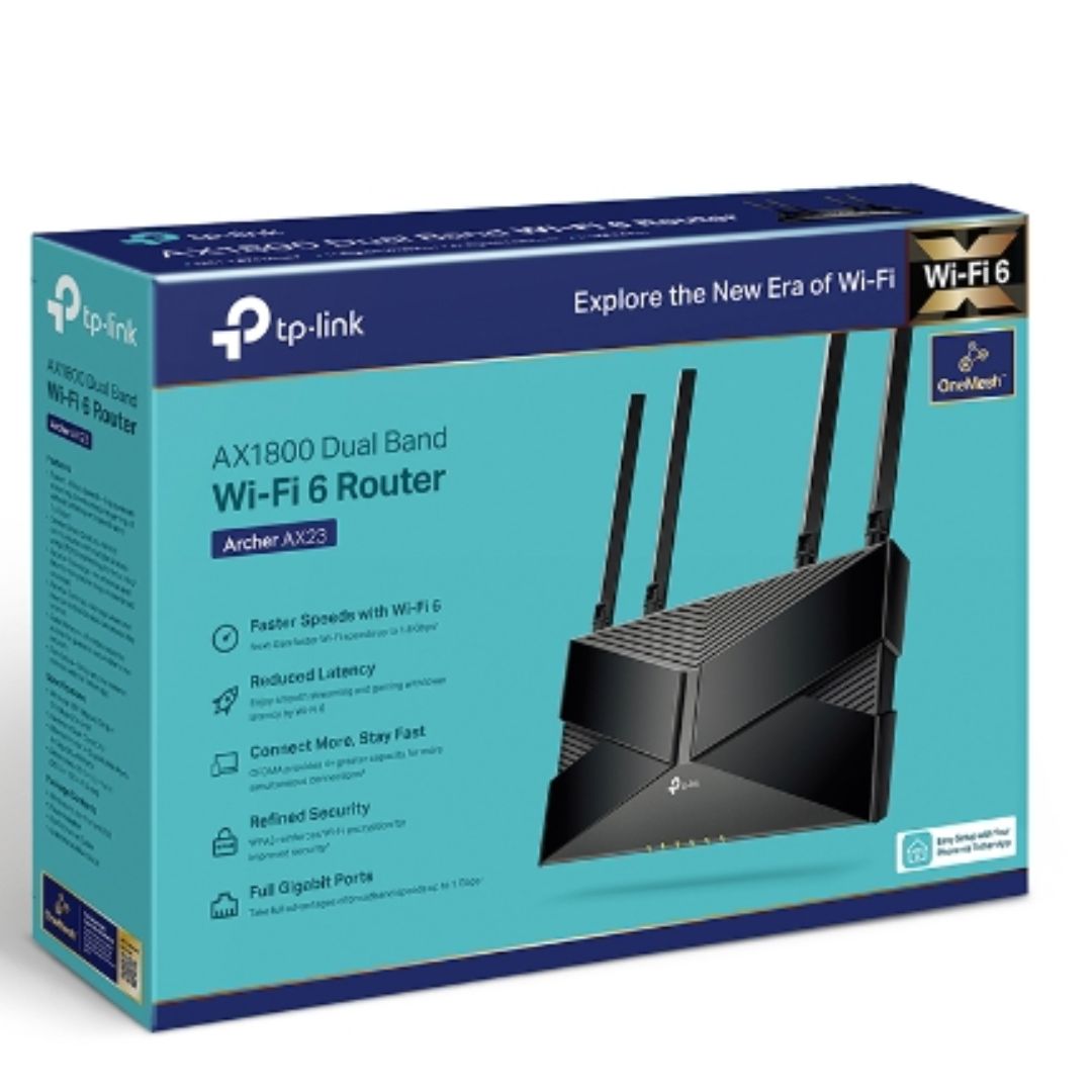 TP-Link Archer AX1800 AX1800 Dual-Band Wi-Fi 6 Router, 574 Mbps at 2.4 GHz + 1201 Mbps at 5 GHz, Dual-Core CPU, 1Ã Gigabit WAN Port + 4Ã Gigabit LAN P