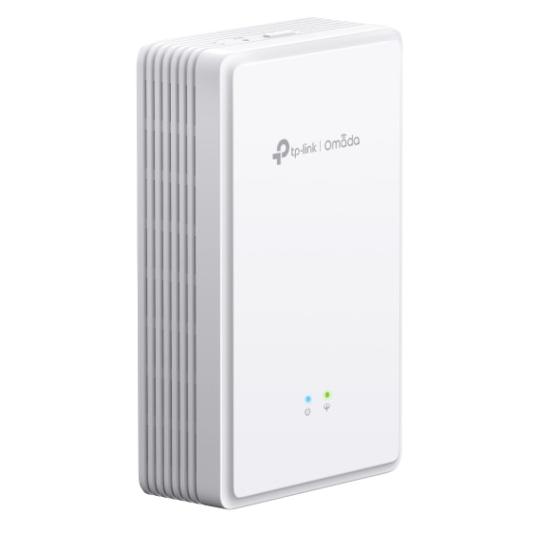 TP-Link EAP615GP-Wall Omada AX1800 Wi-Fi 6 Wall Plate GPON Access Point, 574Mbps at 2.4 GHz + 1201 Mbps at 5 GHz, AC Power, 4ÃInternal Antennas, MU-M
