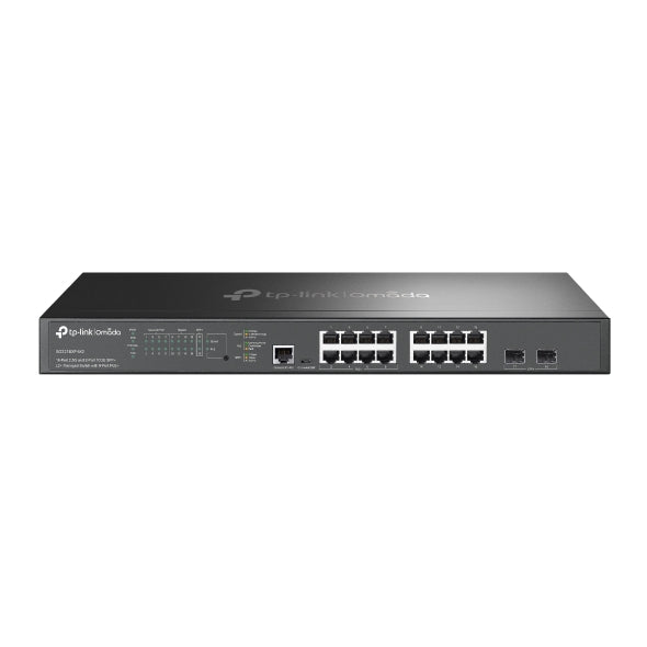TP-Link SG3218XP-M2, Omada 16-Port 2.5G and 2-Port 10GE SFP+ L2+ Managed Switch with 8-Port PoE+, Integration with Omada SDN Controller,Static Routin