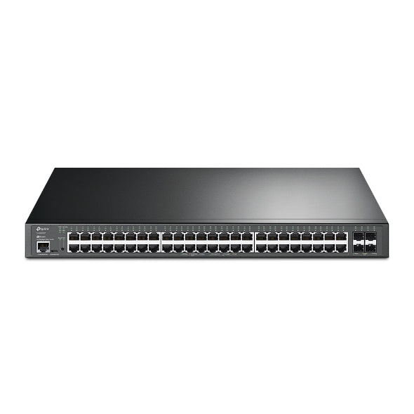 TP-Link SG3452XP JetStream 48-Port Gigabit and 4-Port 10GE SFP+ L2+ Managed Switch with 48-Port PoE+ Omada, 48× Gigabit PoE+ Ports, 4× 10G SFP+ Slots