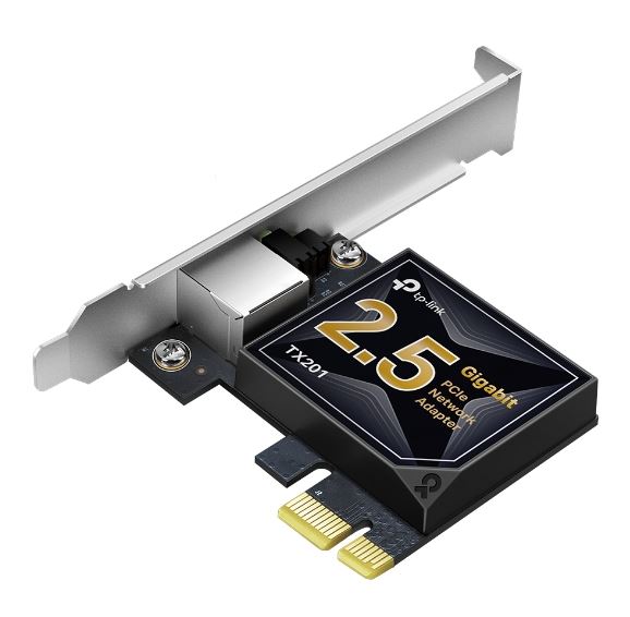 TP-Link TX201 2.5G 2.5 Gigabit PCI Express Network Adapter Low-Profile & Full-Height Brackets 1Ã PCI Express 2.1 x 1, 1Ã RJ45 Gigabit/Megabit Port (NI