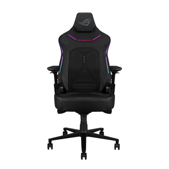 ASUS ROG Courser Gaming Chair - Black, Aura RGB, Dynamic Recline, 4D Armrests, Adjustable Lumbar Support, 90°â155° Recline, Magnetic Headrest