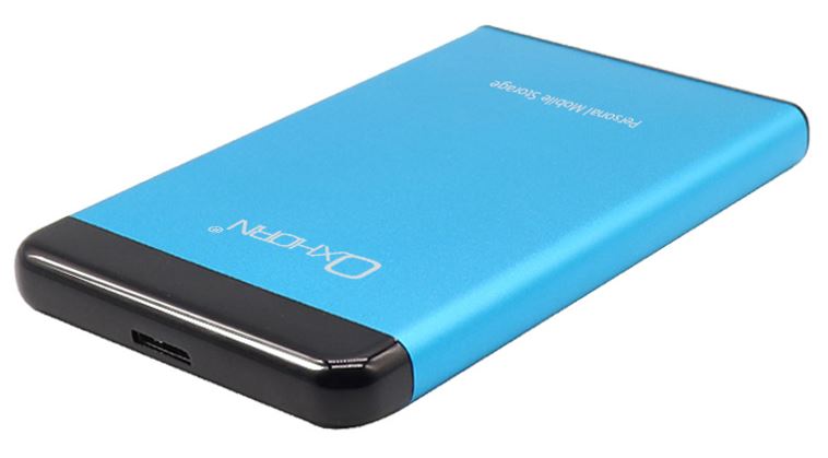 Oxhorn USB 3.0 USAP 2.5â³ SATA HDD SSD Enclosure BlueUSB3.0 Cable (included) 2YR WTY