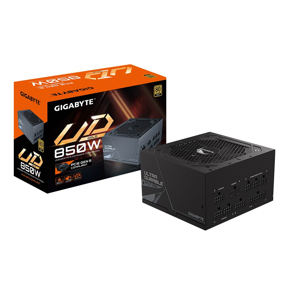 Gigabyte UD850GM PG5 (rev. 2.0) 850W ATX PSU Power Supply 80 PLUS GOLD Fan Type 120mm Hydraulic Bearing(HYB)fan >100,000 hours