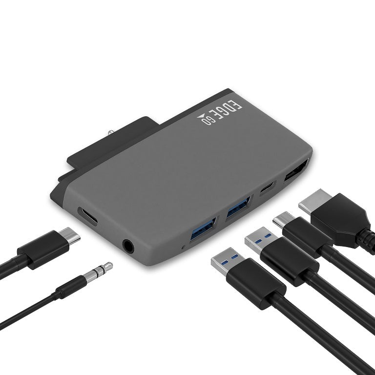 mbeat® Edge Go Multifunction USB- C Hub for Microsoft Surface Go ï¼USB 3.0 Data x 2, USB-C Data x 1, HDMI, 3.5mm Audio, USB-C PD pass through (LS)
