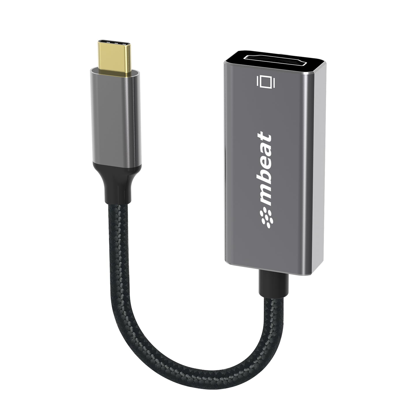 mbeat® Elite USB-C to HDMI Adapter - Converts USB-C to HDMI Female Port, Supports 4K@60Hz (3840Ã2160), Gold Plated, Aluminium, Nylon braided Cable