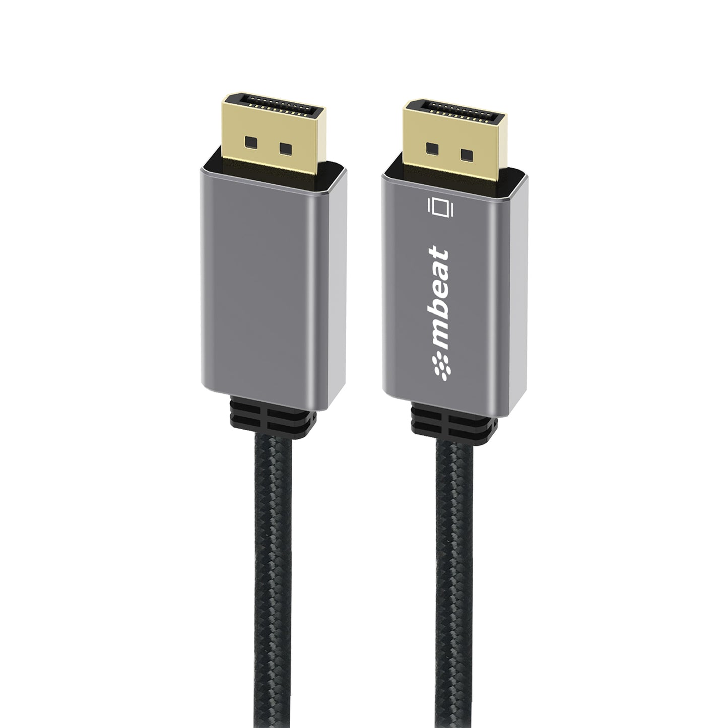 mbeat Tough Link 1.8m Display Port Cable v1.4 - Connects Computer, Laptop to HDTV, Monitor, Gaming Console, Supports 8K@60Hz (7680×4320) - Space Grey