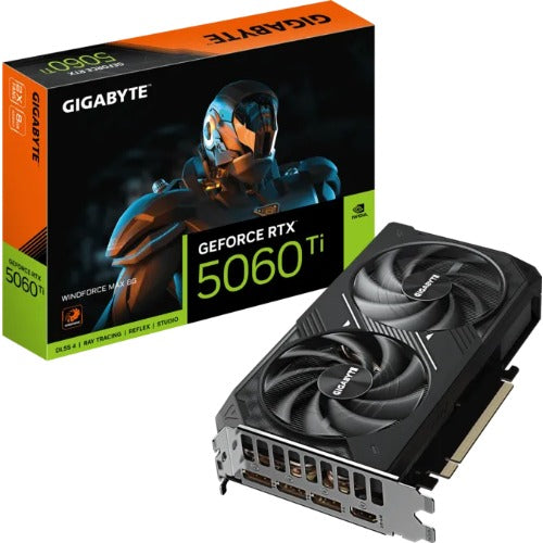 Gigabyte GeForce RTX⢠5060 Ti WINDFORCE MAX OC 8G, 2587 MHz, CUDA 4608, 28 Gbps, GDDR7, 128 bit, PCI-E 5.0, PSU 650W, DisplayPort 2.1b *3 HDMI 2.1b *1