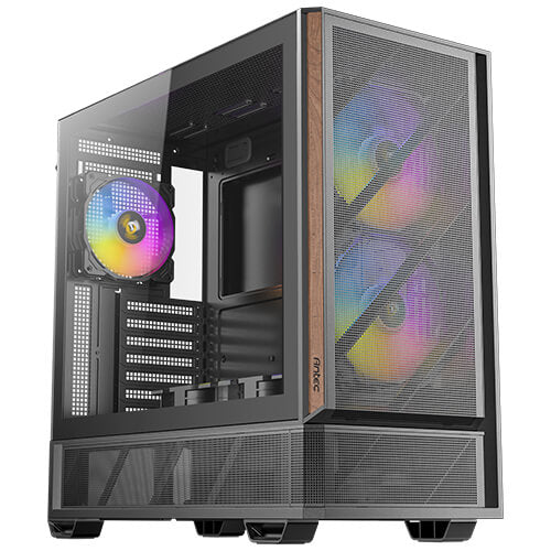 Antec P30 ARGB Mid Tower, 478Ã222Ã465â¯mm, Steel+Plastic+Wood, ATX/mATX/ITX, 4mm TG, 2xUSB3.0, Type-C, 7 slots, 2/1Ã3.5'/2.5', ARGB fans 3+2, GPU 405â¯