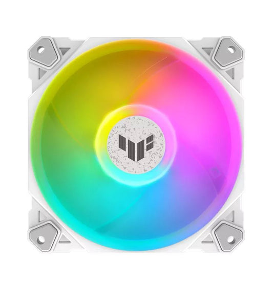 (LS) ASUS TUF Gaming TF120 ARGB White Fan. Low Noise. PWN Control Anti-vibration. Double-layer LED arra .Aura Sync. 250,000 hours