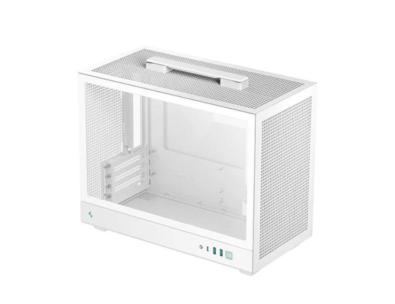 DeepCool CH160 PLUS WH Portable Micro-ATX Compact Case, USB3.0Ã2, Gen2 Type-C x1, Audio/MicÃ1