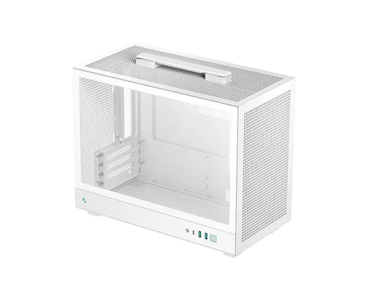 DeepCool CH160 PLUS WH Portable Micro-ATX Compact Case, USB3.0Ã2, Gen2 Type-C x1, Audio/MicÃ1