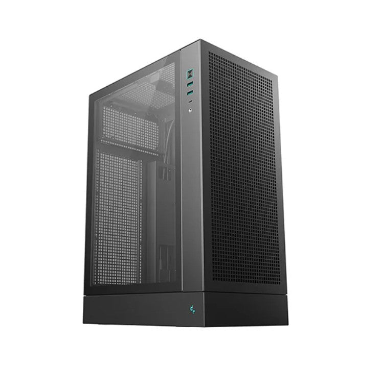 DeepCool CH170 PLUS Vertical Micro-ATX Compact Case, USB3.0Ã2, Gen2 Type-C x1, Audio/MicÃ1