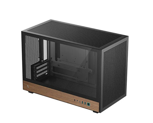 DeepCool CH260 Wood High Airflow Compact Micro-ATX Wood Grain Case.USB3.0Ã2ãGen2 Type-C x1ãAudio/MicÃ1