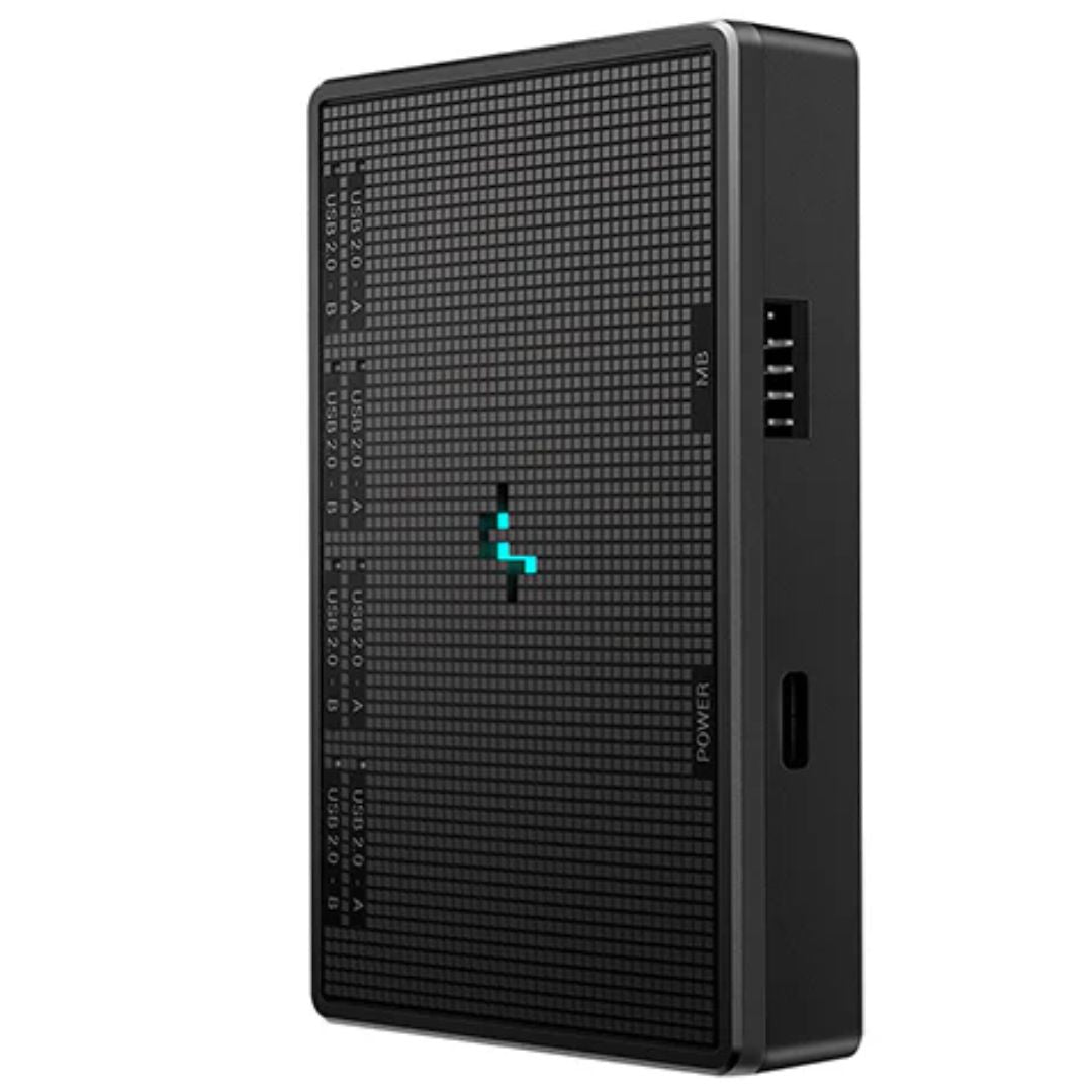 DeepCool UH-04 9-Pin USB 2.0 Hub, Magnet & Screw Fixation, USB2.0-9PINÃ1,USB Type-CÃ1,USB2.0-9PINÃ4