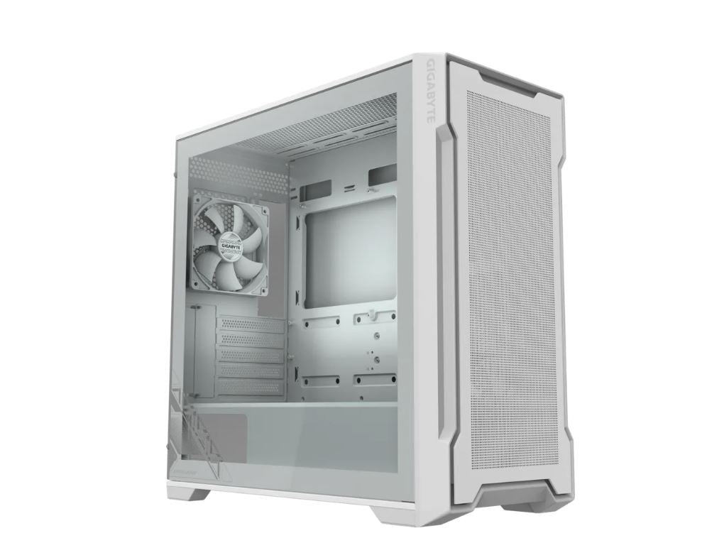 GIGABYTE C102 GLASS ICE Mid Tower case, 450x 210x 450 mm, White, 5 Expansion slots, 2x 3.5' Drive Support, 2 + 1 x 2.5' Drive Support, USB 3.0 x2