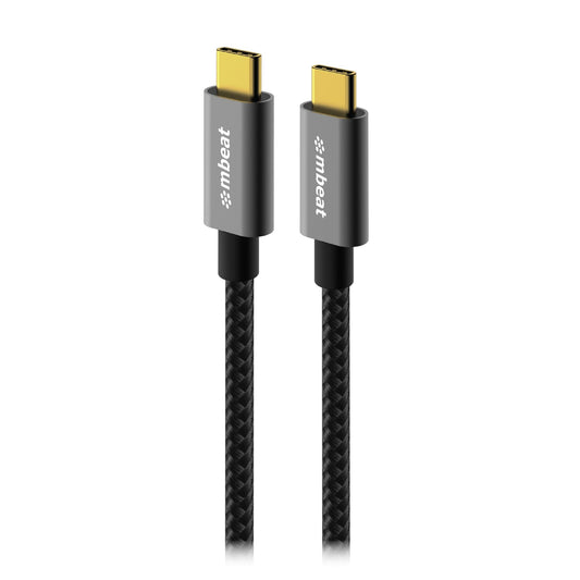 mbeatÂ® Tough Link 1.8m USB 3.2 Gen2 USB-C Cable - Space Grey transfer at speeds up to 10Gbps Video Resolution: Maximum 4K/60Hz